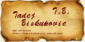 Tadej Biskupović vizit kartica